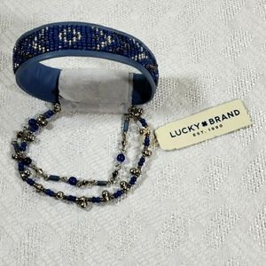Lucky Brand 3 piece beaded art  bracelet set NWT